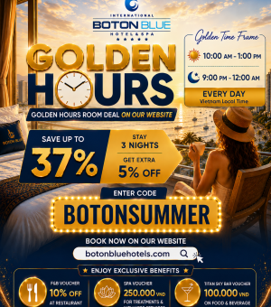 Golden Hours Promotion at Boton Blue – Enjoy up to 37% off when booking a 5-star hotel in Nha Trang